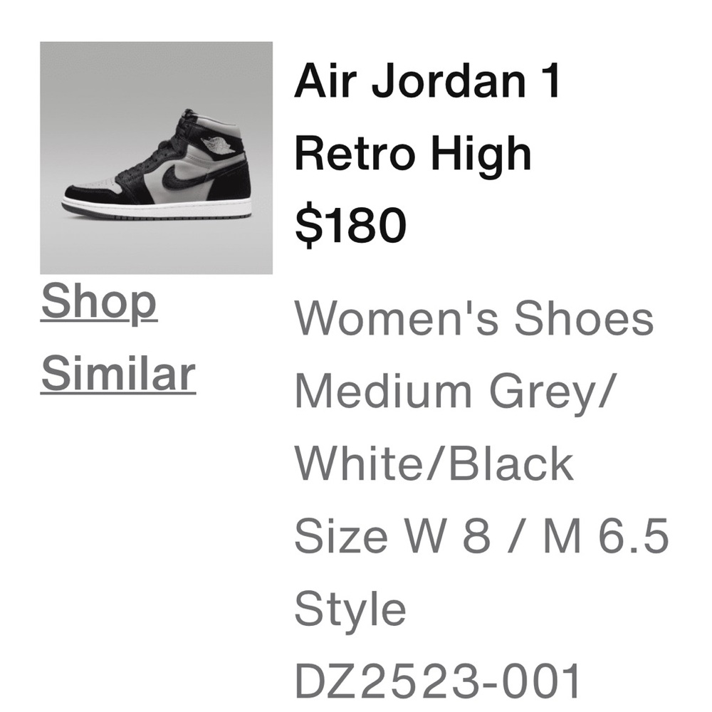 Air Jordan 1 retro High Top - only worn one time!